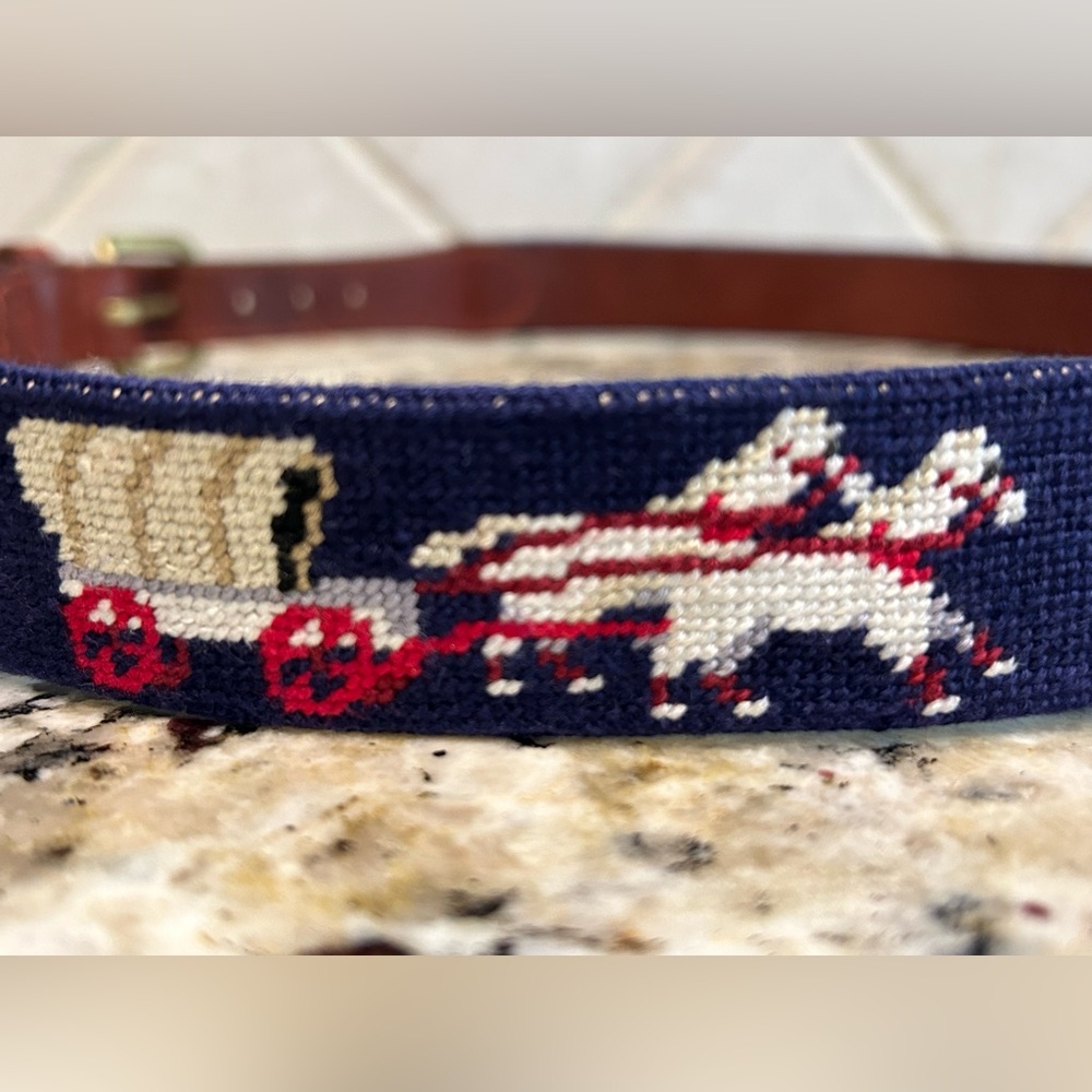 Smathers & Branson Oklahoma Needlepoint Belt - Picture 10 of 11